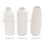 White Ceramic Dimensional Chevron Textured Vase with Varying Shapes Set